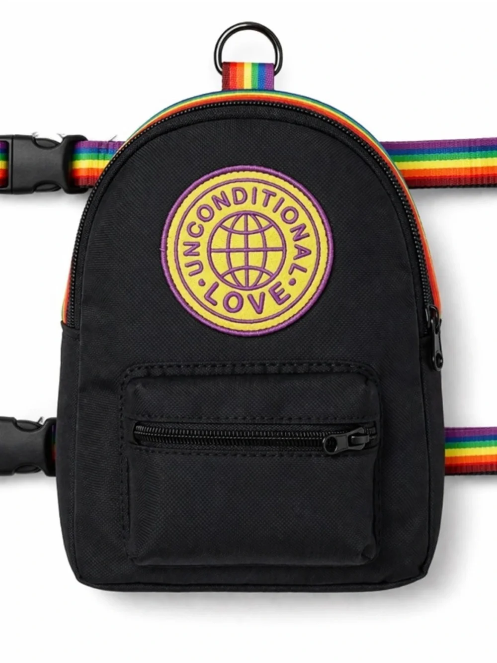 Dog Backpack Harness XXS XS Treat Pouch Rainbow Pride Adjustable NWT